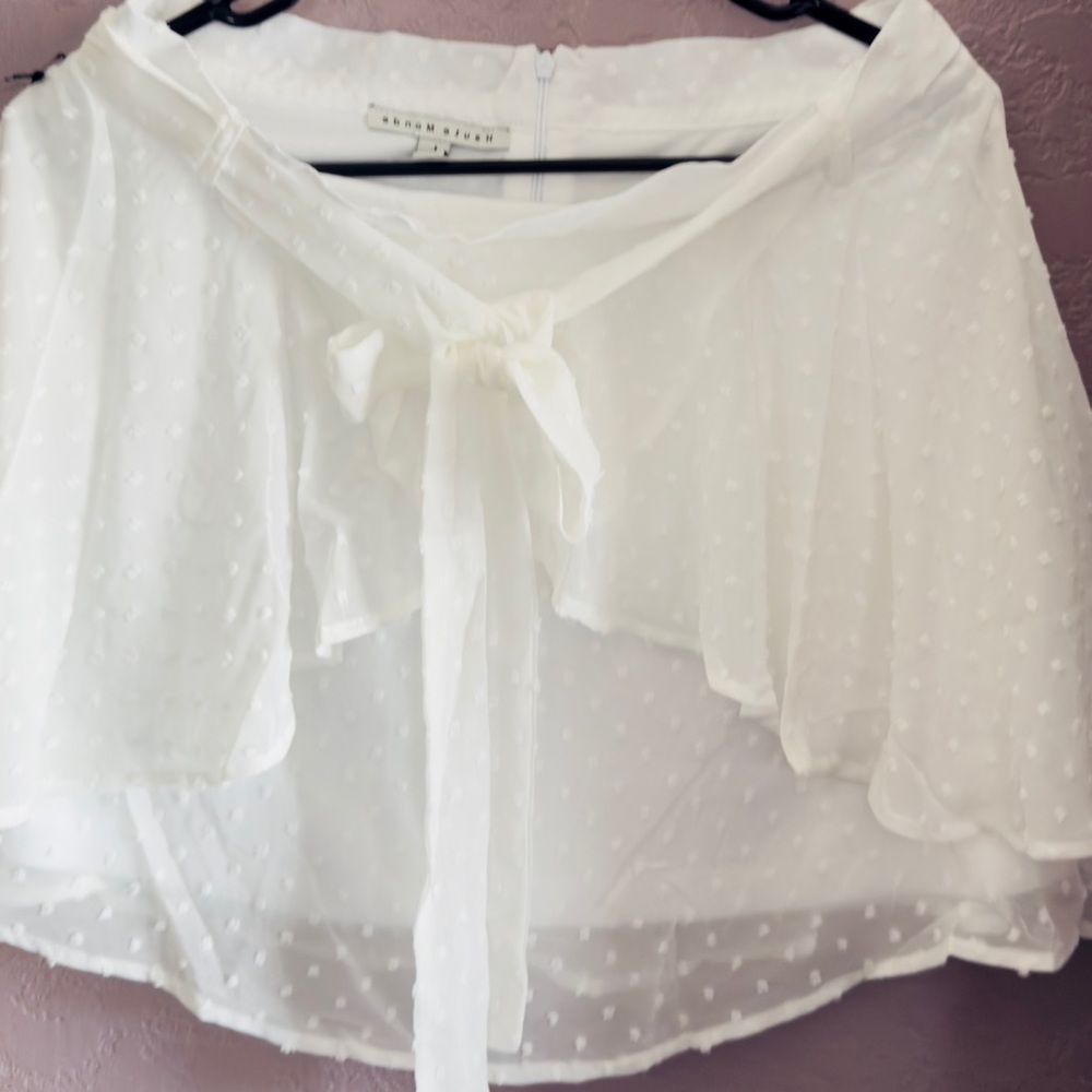 Haute Monde White Layered Mini Skirt